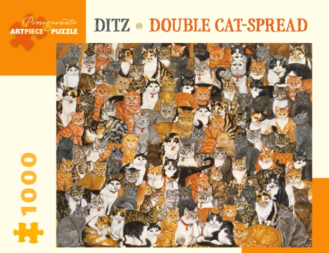 Ditz Double Cat-Spread 1000-Piece Jigsaw Puzzle, Other merchandise Book