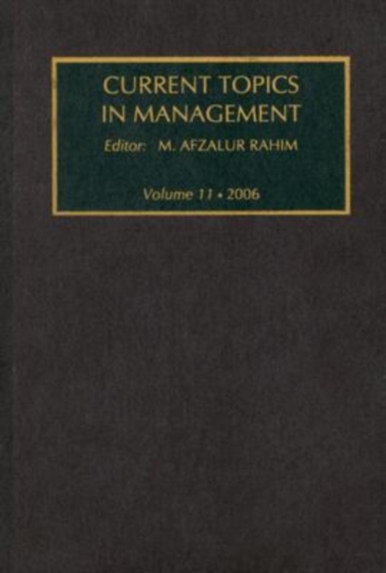 Current Topics in Management : Volume 11, Hardback Book