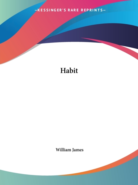 Habit (1890), Paperback / softback Book