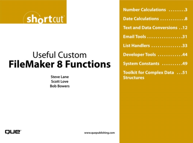 Useful Custom FileMaker 8 Functions (Digital Short Cut), PDF eBook