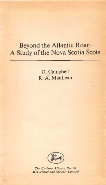 Beyond the Atlantic Roar : A Study of the Nova Scotia Scots, PDF eBook