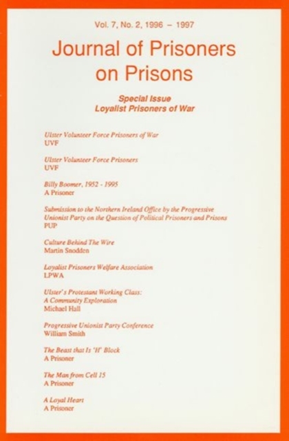 Journal of Prisoners on Prisons V7 #2, Paperback / softback Book