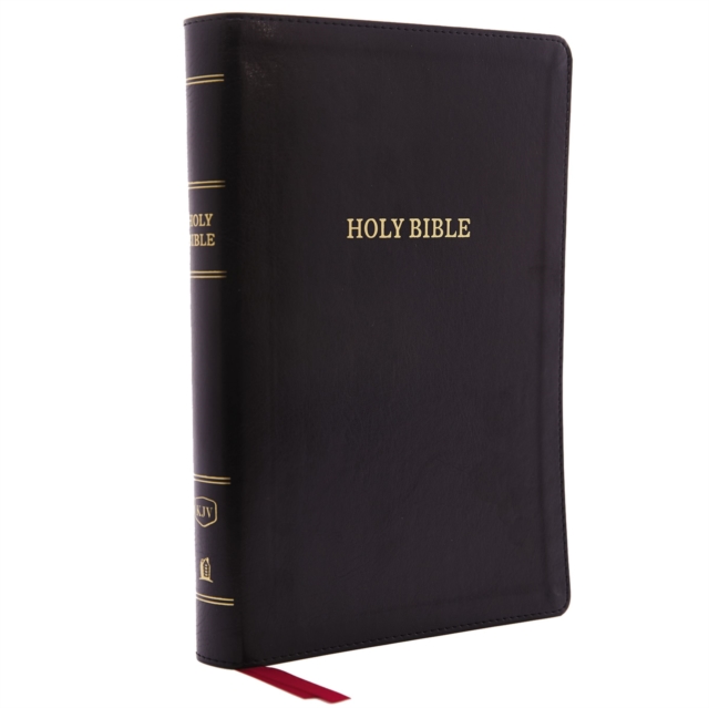 KJV Holy Bible: Giant Print with 53,000 Cross References, Deluxe Black Leathersoft, Red Letter, Comfort Print (Thumb Indexed): King James Version, Leather / fine binding Book
