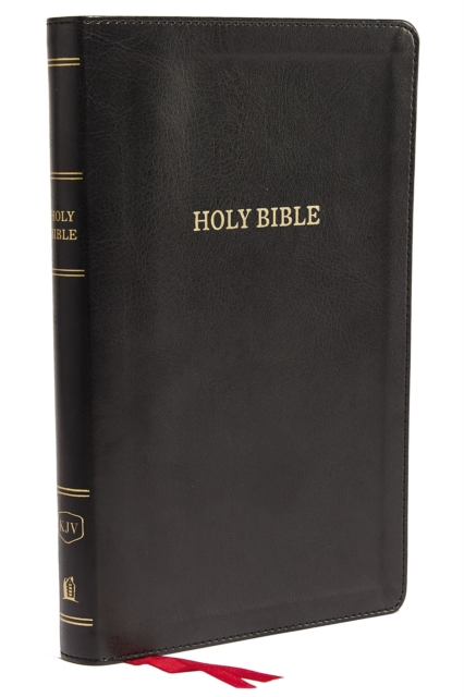 KJV Holy Bible: Deluxe Thinline with Cross References, Black Leathersoft, Red Letter, Comfort Print (Thumb Indexed): King James Version, Leather / fine binding Book