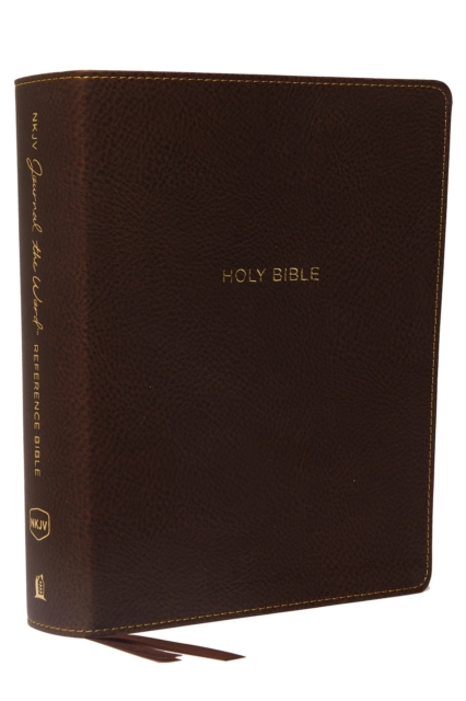NKJV, Journal the Word Reference Bible, Leathersoft, Brown, Red Letter, Comfort Print : Let Scripture Explain Scripture. Reflect on What You Learn., Leather / fine binding Book