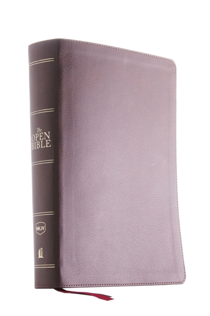 The NKJV, Open Bible, Brown Leathersoft, Red Letter, Comfort Print : Complete Reference System, Leather / fine binding Book