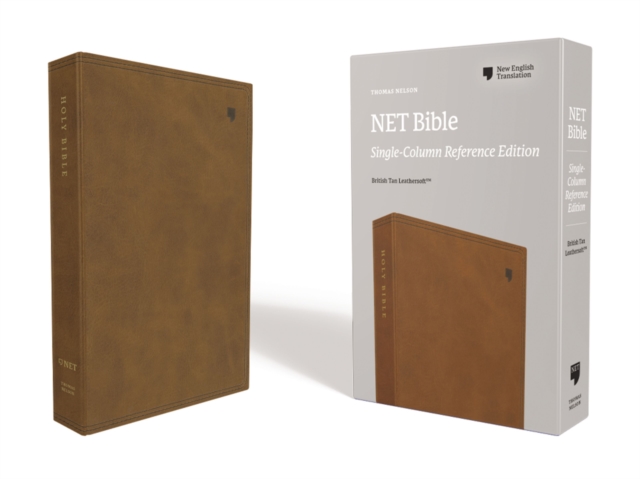 NET Bible, Single-Column Reference, Leathersoft, Brown, Comfort Print : Holy Bible, Leather / fine binding Book