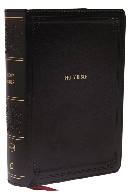 NKJV, End-of-Verse Reference Bible, Compact, Leathersoft, Black, Red Letter, Comfort Print : Holy Bible, New King James Version, Leather / fine binding Book