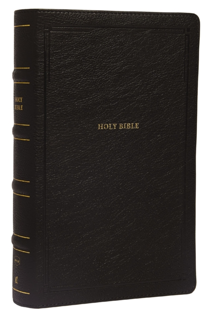 NKJV, End-of-Verse Reference Bible, Personal Size Large Print, Leathersoft, Black, Thumb Indexed, Red Letter, Comfort Print : Holy Bible, New King James Version, Leather / fine binding Book