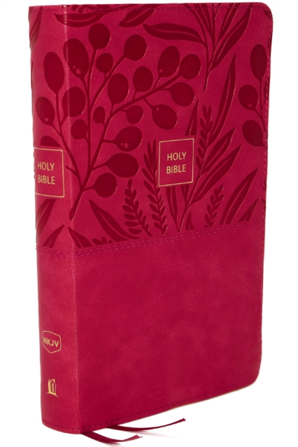 NKJV, End-of-Verse Reference Bible, Personal Size Large Print, Leathersoft, Pink, Thumb Indexed, Red Letter, Comfort Print : Holy Bible, New King James Version, Leather / fine binding Book