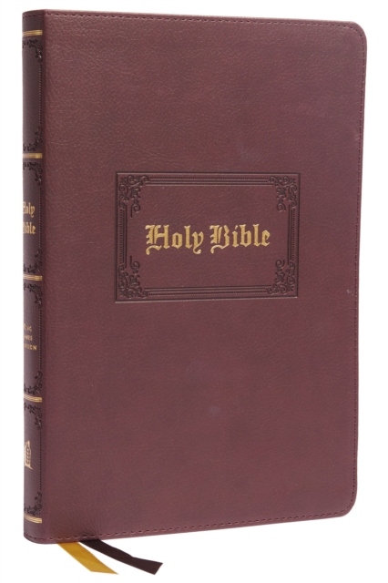 KJV Holy Bible: Large Print Thinline, Brown Leathersoft, Red Letter, Comfort Print: King James Version, Leather / fine binding Book