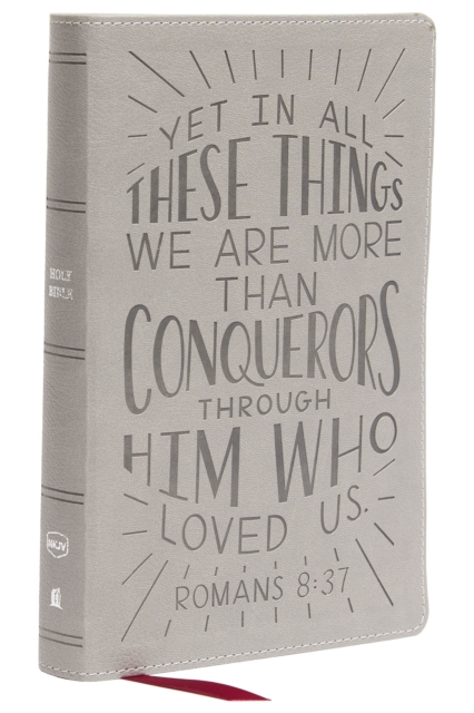 NKJV, Holy Bible for Kids, Verse Art Cover Collection, Leathersoft, Gray, Comfort Print : Holy Bible, New King James Version, Leather / fine binding Book