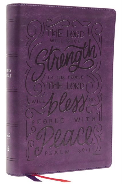 NKJV, Giant Print Center-Column Reference Bible, Verse Art Cover Collection, Leathersoft, Purple, Thumb Indexed, Red Letter, Comfort Print : Holy Bible, New King James Version, Leather / fine binding Book