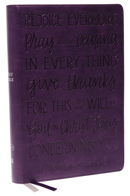 KJV Holy Bible: Large Print with 53,000 Cross References, Purple Leathersoft, Red Letter, Comfort Print: King James Version (Verse Art Cover Collection), Leather / fine binding Book