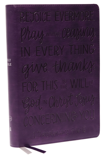 KJV Holy Bible: Large Print with 53,000 Cross References, Purple Leathersoft, Red Letter, Comfort Print (Thumb Indexed): King James Version (Verse Art Cover Collection), Leather / fine binding Book