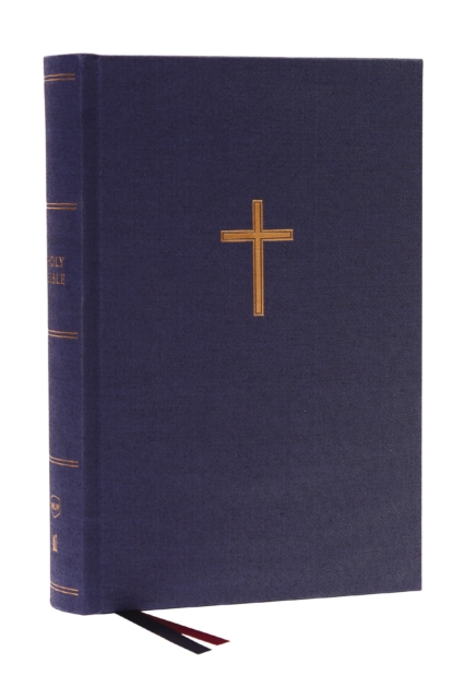 NKJV, Single-Column Wide-Margin Reference Bible, Cloth over Board, Blue, Red Letter, Comfort Print : Holy Bible, New King James Version, Hardback Book