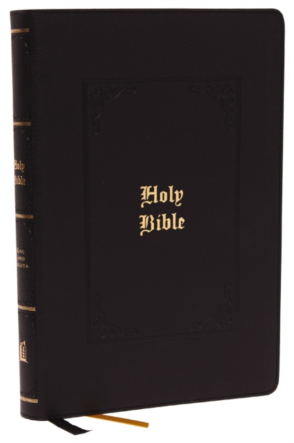 KJV Holy Bible: Large Print with 53,000 Center-Column Cross References, Black Leathersoft, Red Letter, Comfort Print (Thumb Indexed): King James Version, Leather / fine binding Book