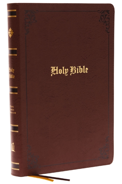 KJV Holy Bible: Large Print with 53,000 Center-Column Cross References, Brown Bonded Leather, Red Letter, Comfort Print (Thumb Indexed): King James Version, Leather / fine binding Book