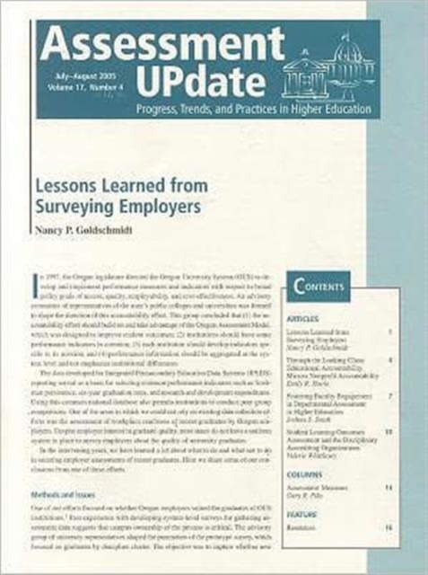 Assessment Update : July-August 2005, Paperback Book