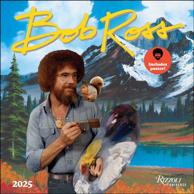 Bob Ross 2025 Wall Calendar, Calendar Book
