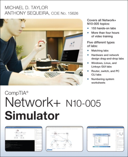 CompTIA Network+ N10-005 Simulator, CD-ROM Book