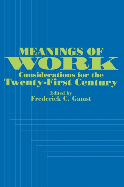 Meanings of Work : Considerations for the Twenty-First Century, Paperback / softback Book