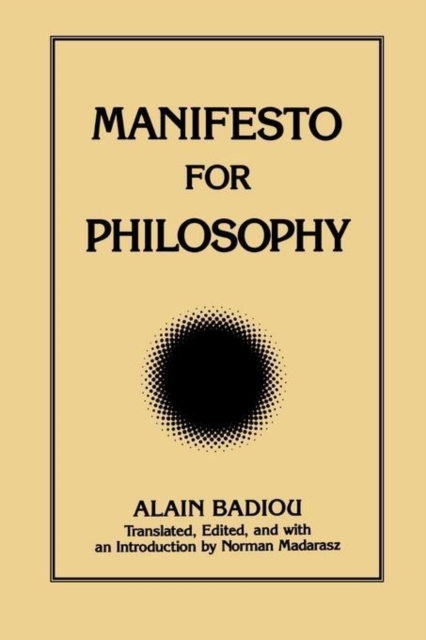 Manifesto for Philosophy, Paperback / softback Book