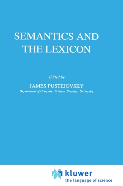 Semantics and the Lexicon, Hardback Book