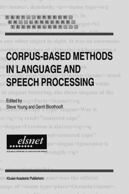 Corpus-Based Methods in Language and Speech Processing, Hardback Book