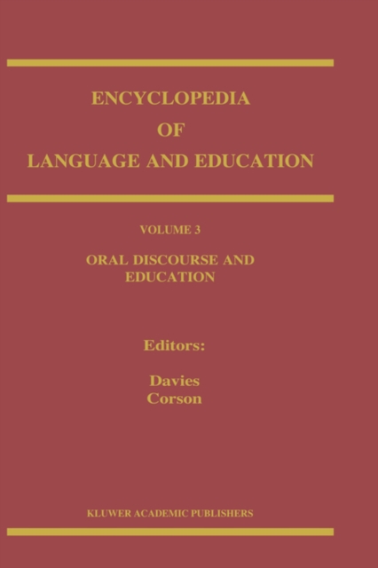 Oral Discourse and Education, Hardback Book