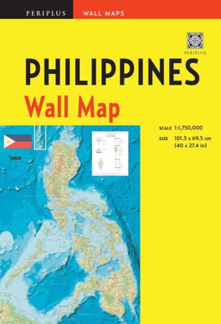 Philippines Wall Map Second Edition : Scale: 1:1,750,000; Unfolds to 40 x 27.5 inches (101.5 x 70 cm), Sheet map, folded Book