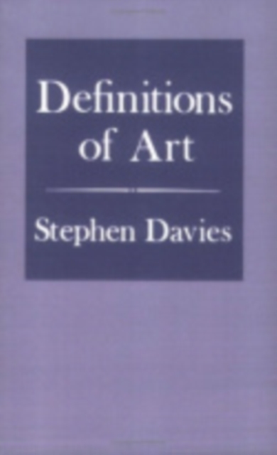 Definitions of Art, Hardback Book