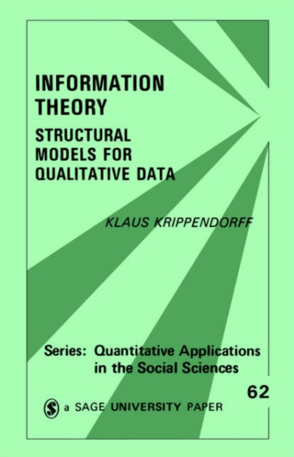 Information Theory : Structural Models for Qualitative Data, Paperback / softback Book