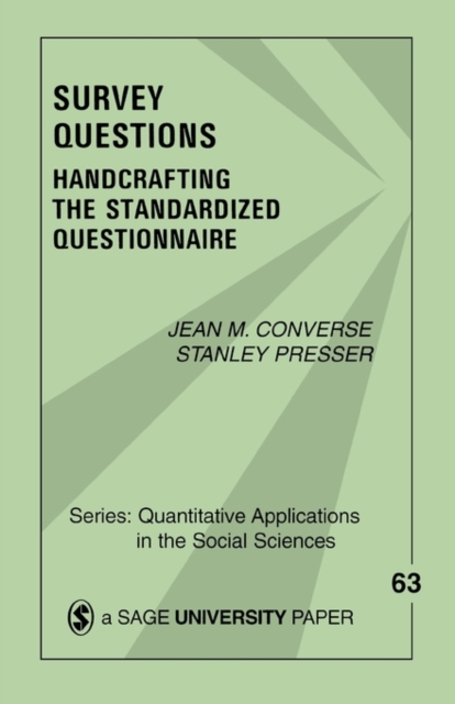 Survey Questions : Handcrafting the Standardized Questionnaire, Paperback / softback Book