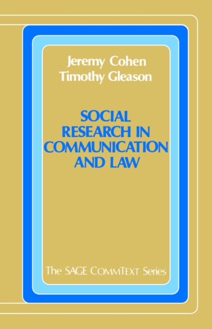 Social Research in Communication and Law, Paperback / softback Book