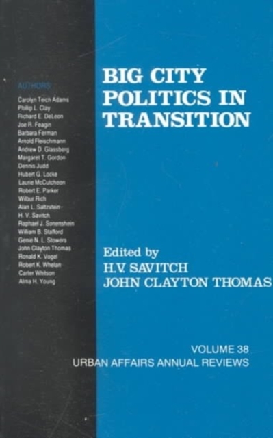 Big City Politics in Transition, Hardback Book