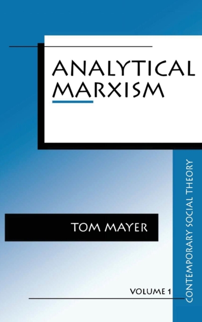 Analytical Marxism, Hardback Book
