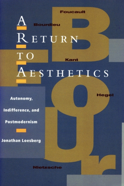 A Return to Aesthetics : Autonomy, Indifference, and Postmodernism, Hardback Book