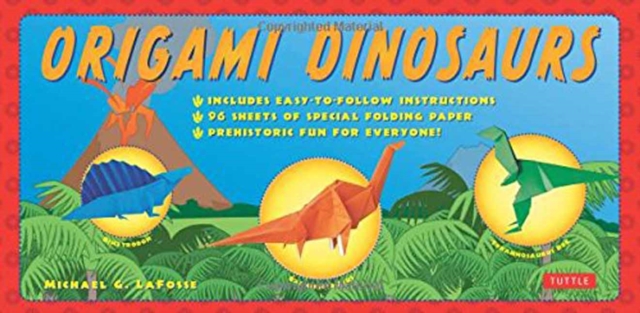Origami Dinosaurs Kit, Mixed media product Book