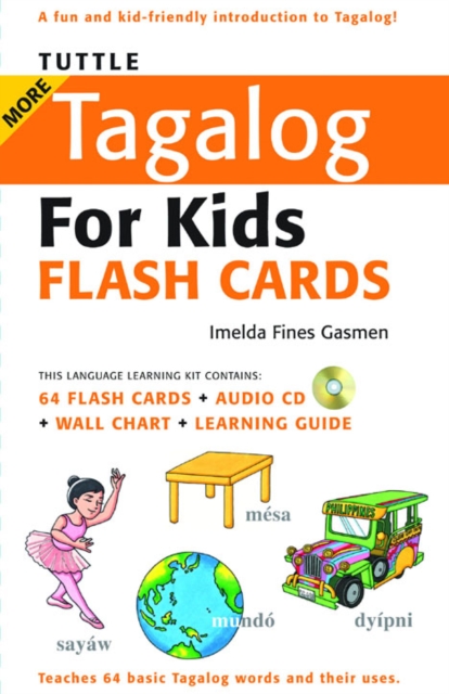 Tuttle More Tagalog for Kids Flash Cards, Kit Book