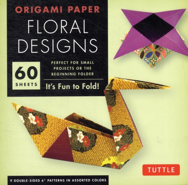 Origami Paper - Floral Designs - 6" - 60 Sheets : Tuttle Origami Paper: Origami Sheets Printed with 9 Different Patterns: Instructions for 6 Projects Included, Notebook / blank book Book