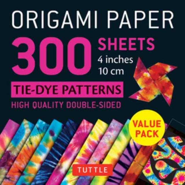 Origami Paper 300 sheets Tie-Dye Patterns 4" (10 cm) : Tuttle Origami Paper: Double-Sided Origami Sheets Printed with 12 Different Designs, Notebook / blank book Book