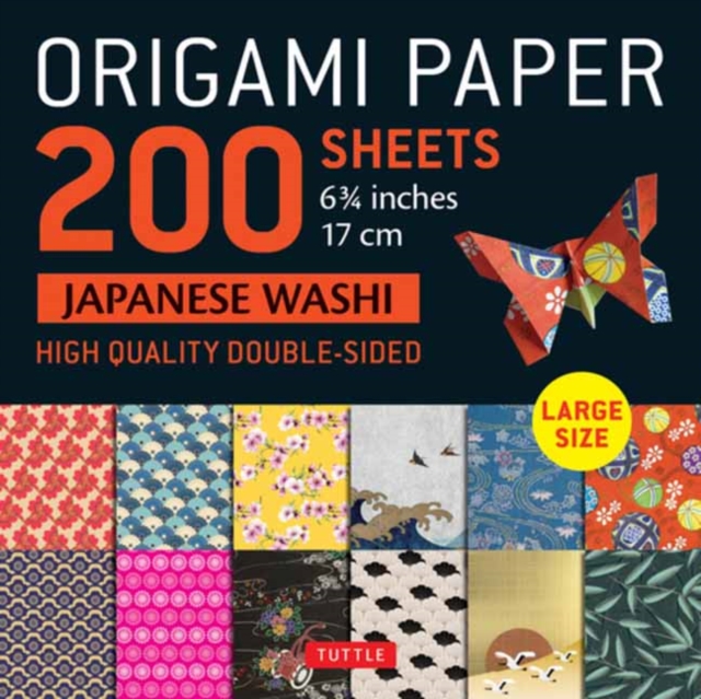 Origami Paper 200 sheets Japanese Washi Patterns 6.75 inch : Large Tuttle Origami Paper: High-Quality Double Sided Origami Sheets Printed with 12 Different Patterns (Instructions for 6 Projects Includ, Other printed item Book