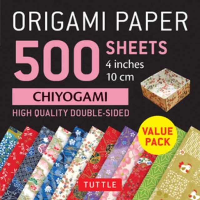 Origami Paper 500 sheets Chiyogami Patterns 4" (10 cm) : Tuttle Origami Paper: Double-Sided Origami Sheets Printed with 12 Different Illustrated Patterns, Notebook / blank book Book