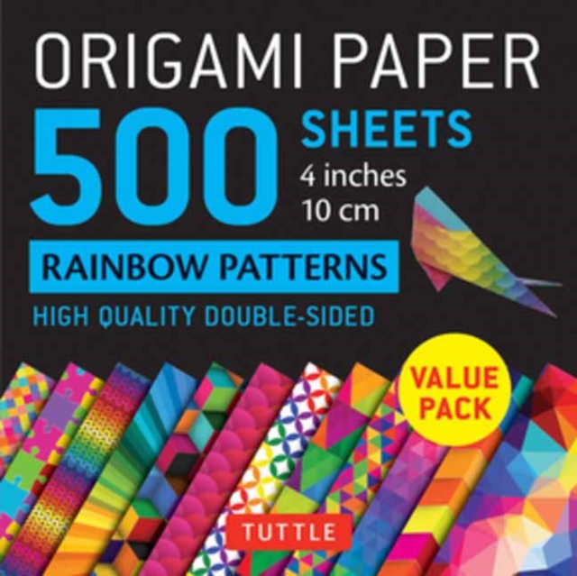 Origami Paper 500 sheets Rainbow Patterns 4" (10 cm) : Double-Sided Origami Sheets Printed with 12 Different Colorful Patterns, Notebook / blank book Book