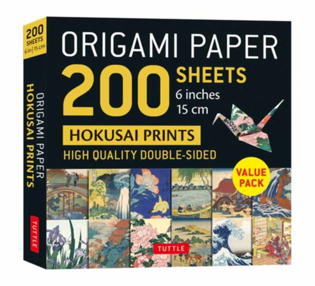 Origami Paper 200 sheets Hokusai Prints 6" (15 cm) : Tuttle Origami Paper: Double-Sided Origami Sheets Printed with 12 Different Designs (Instructions for 5 Projects Included), Notebook / blank book Book