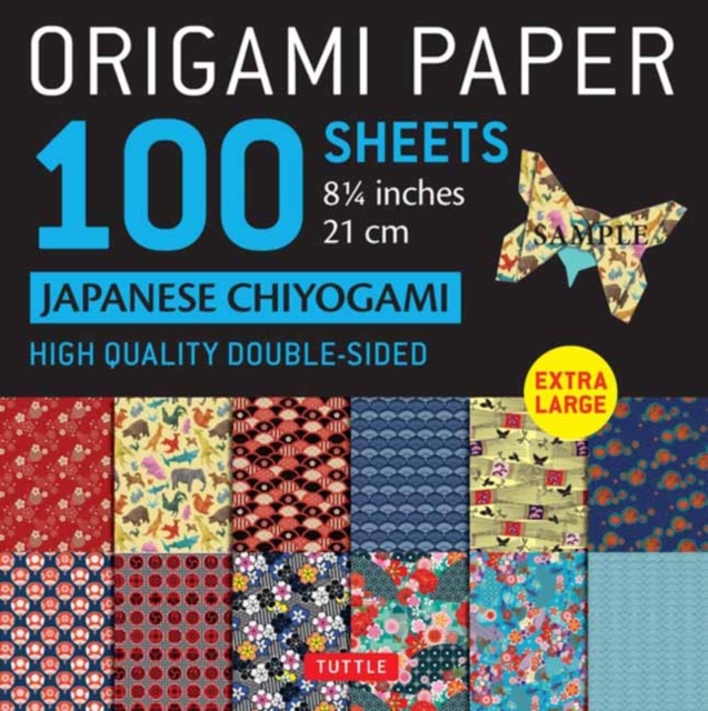 Origami Paper 100 sheets Japanese Chiyogami 8 1/4" (21 cm) : Extra Large Double-Sided Origami Sheets Printed with 12 Different Patterns (Instructions for 5 Projects Included), Notebook / blank book Book