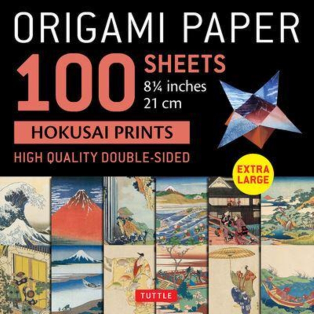 Origami Paper 100 sheets Hokusai Prints 8 1/4" (21 cm) : Extra Large Double-Sided Origami Sheets Printed with 12 Different Prints (Instructions for 5 Projects Included), Notebook / blank book Book