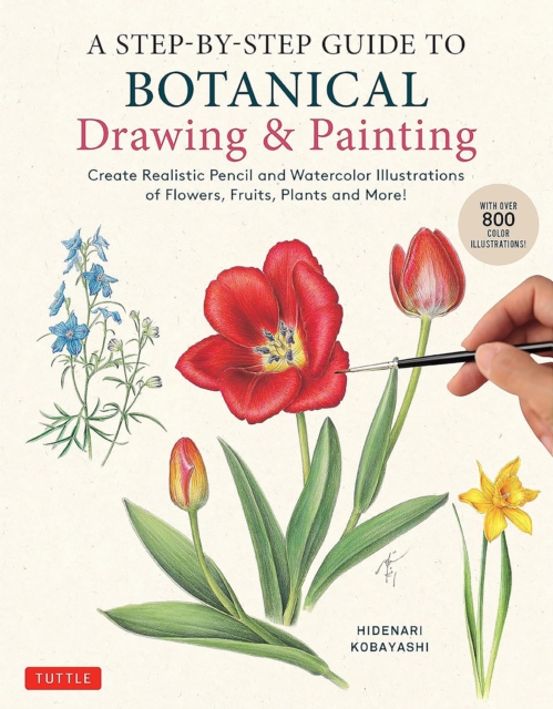 A Step-by-Step Guide to Botanical Drawing & Painting : Create Realistic Pencil and Watercolor Illustrations of Flowers, Fruits, Plants and More! (With Over 800 illustrations), Paperback / softback Book