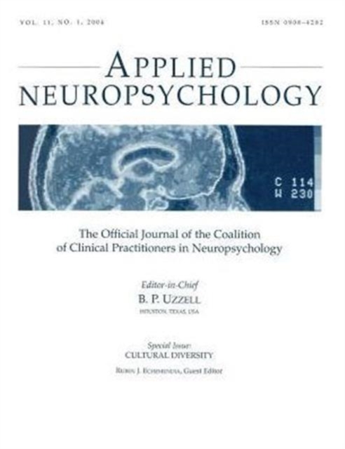 Cultural Diversity : A Special Issue of applied Neuropsychology, Paperback / softback Book